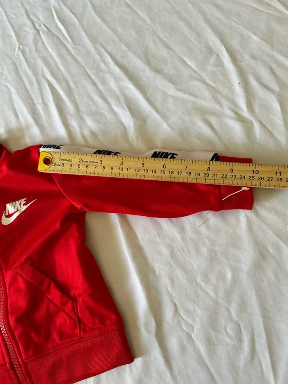 Nike Baby Track Jacket Red Zip Up Logo Athletic 12M Toddler